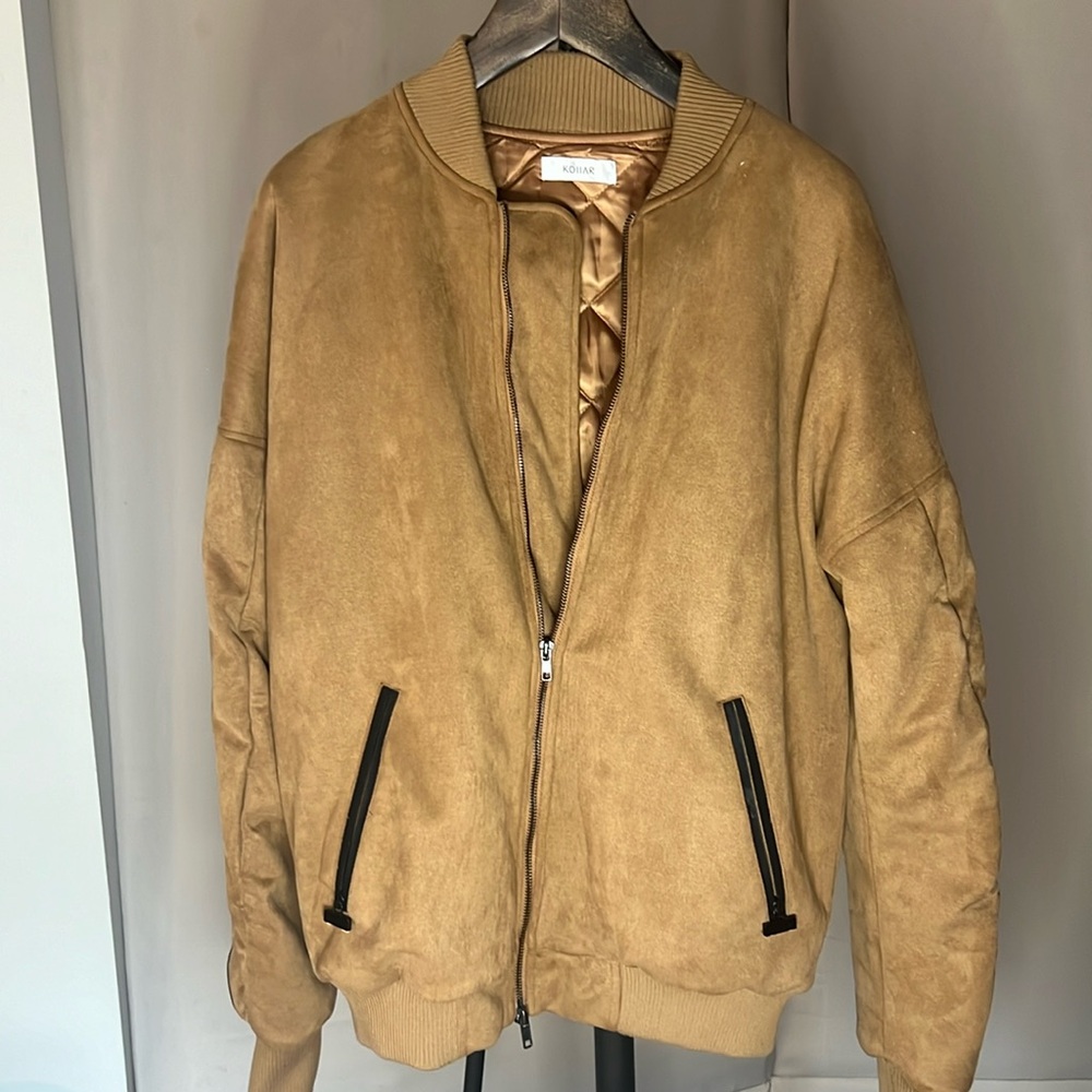 Kollar Bomber Suede Jacket Large